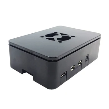 

Universal Support Cooling Fan Enclosure Black Durable Cover Housing Impact Resistant Protective Case ABS For Raspberry Pi 4B