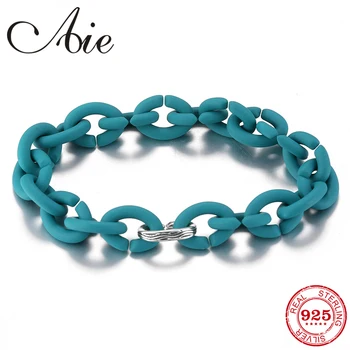

Charm Round Beads lake Blue Hard Rubber Bracelets hand accessories for women jewelry making Gift