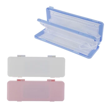 

2020 New Portable Dustproof Moisture-proof Storage Box Mask Case Storage Box Band-aid Bill Temporary Storage Folder With Mirror