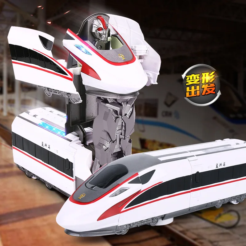 

Hot Selling New Style Electric Universal Transformer Fuxing Train CHILDREN'S Toy Gift Robot