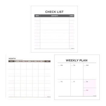 

1Pcs Daily Weekly Monthly Desk Diary Planner Stickers Planner Planning Pads to Do List Checklist Memo Pad Paper Office