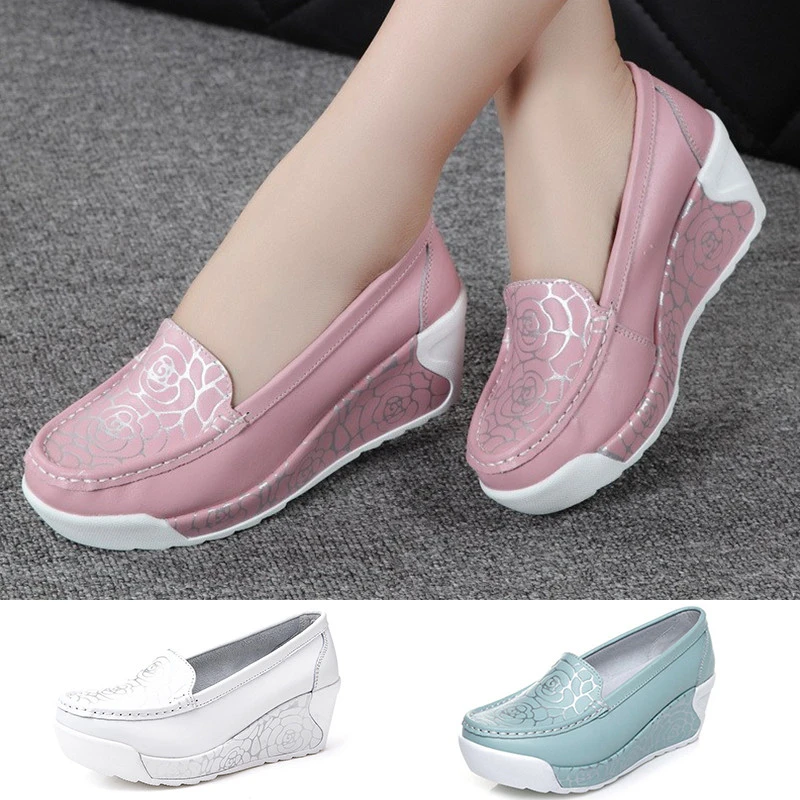 zapatillas mujer zapatos de mujer zapatos casuales bambas mujer mocasines zapatillas casual informales de suela gruesa para mujer, mocasines con plataforma y aumento de altura, con cuñas, Tenis femeninos|Zapatos vulcanizados