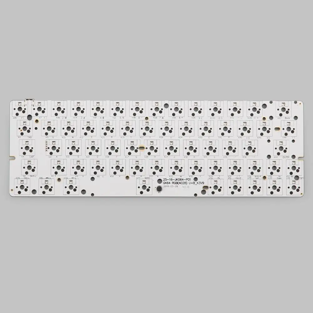 KBDfans Новое поступление GK64 pcb RGB 60% 64 клавиши горячий обмен PCB diy механическая