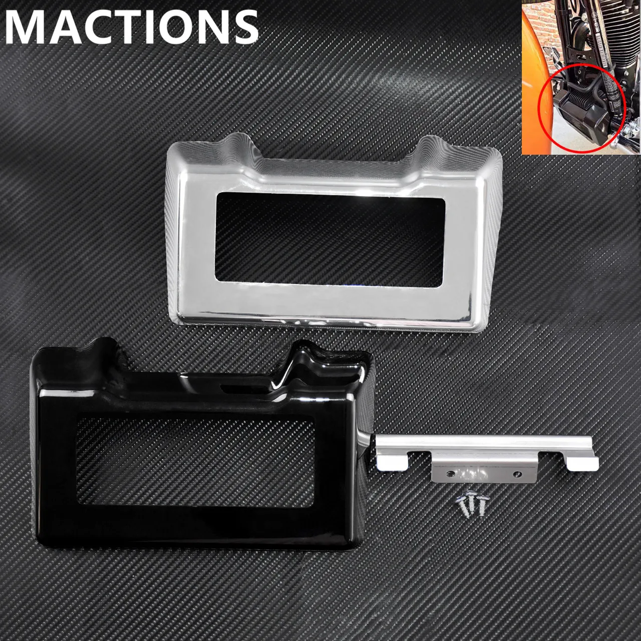 

Motorcycle ABS Oil Cooler Cover Black/Chrome For Harley Touring Road Glide Street Electra Glide 2011-2016 Road King FLHR FLHX
