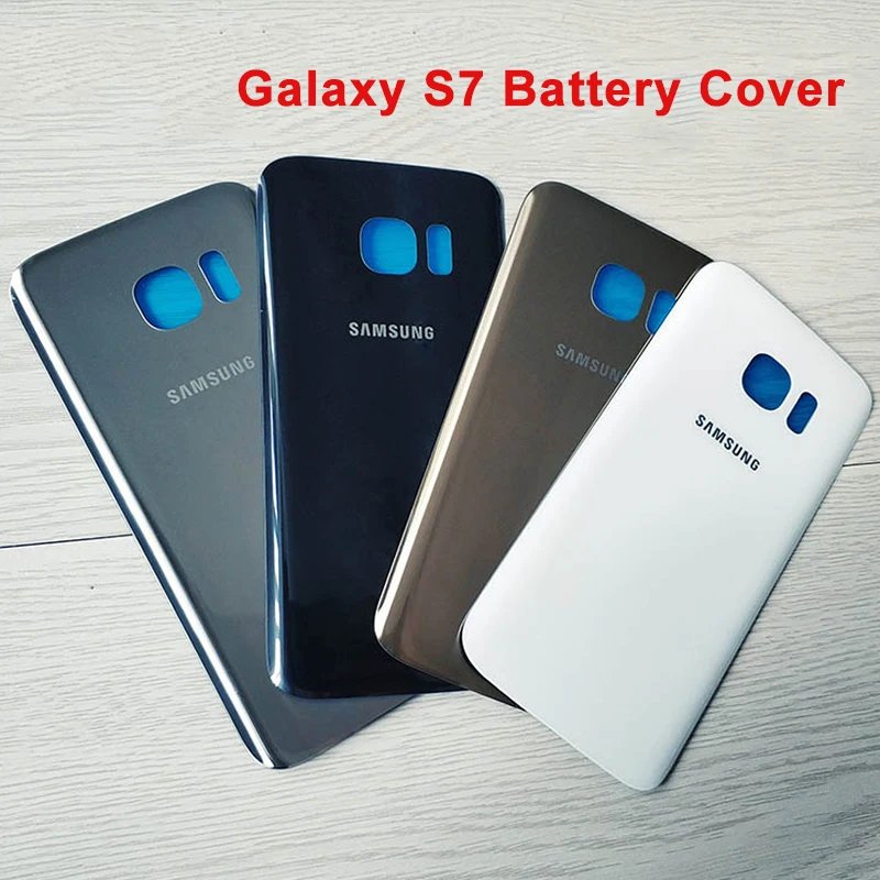 Стеклянная крышка для SAMSUNG Galaxy S7 G930F Задняя стеклянная крышка для батареи Задняя Дверь Корпус чехол Замена для SAMSUNG Galaxy S7