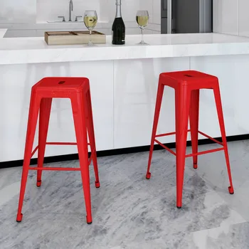 

2PCS/Set Modern Bar Stool Chairs High Chair Simple Steel Bar Chair Modern Dining Chair Nordic Pub Office Kitchen Leisure Chair