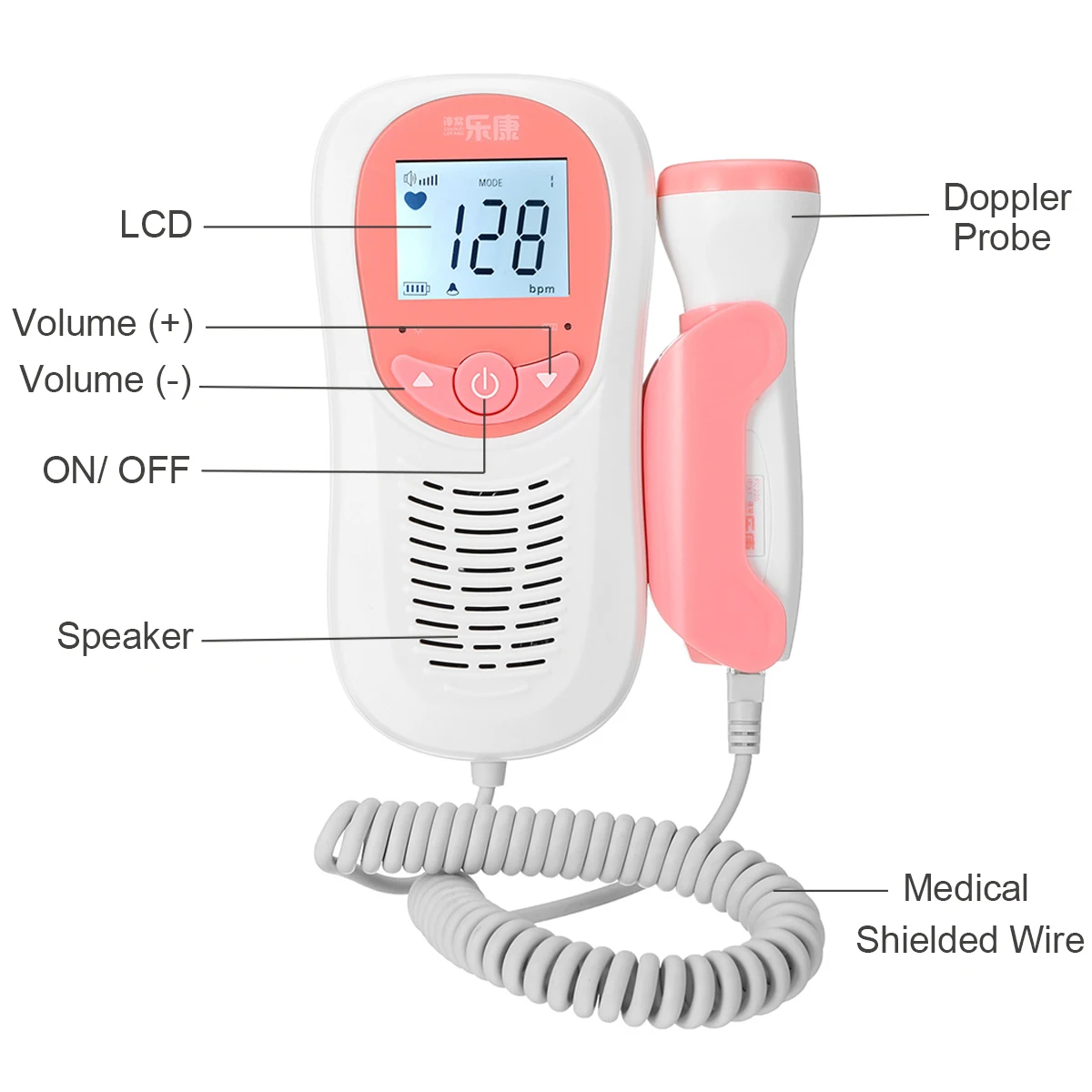 SPZ фетальный допплер пренатальный профессиональный детский детектор сердцебиения пульсометр Легкий домашний беременный допплер ЖК-дисплей