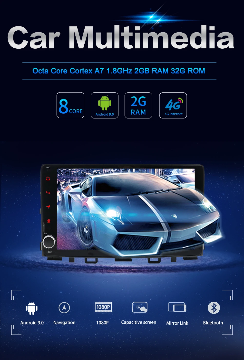 Cheap Car Radio 2 din Android 9.0 For Kia Rio 2017 2018 autoradio gps navigation steering wheel control Bluetooth RDS Radio Camera Map 8 Cheap Car Radio 2 din Android 9.0 For Kia Rio 2017 2018 autoradio gps navigation steering wheel control Bluetooth RDS Radio Camera Map 8