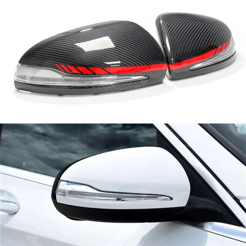 Carbon Fiber Mirror cover For Mercedes W205 W222 W213 W238 X205 for Benz C S GLC E Class AMG 1:1 Replacement Style Only LHD | Автомобили и
