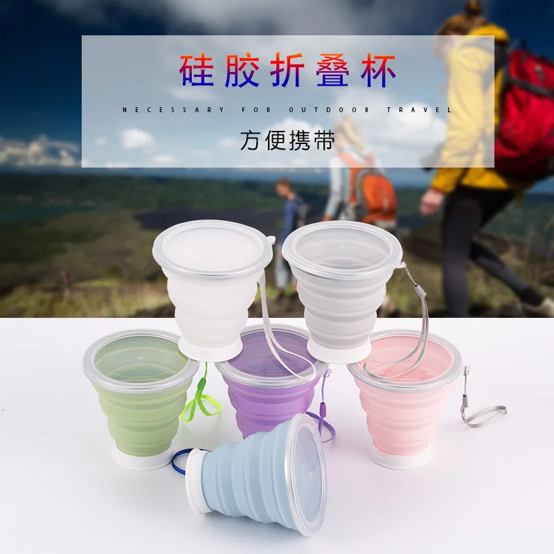

320ml Portable Folding Cup Silicone Folding Cups Collapsible Glass Foldable Silicon Coffee Cup