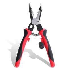 6 Functions Pliers 6 in 1 Wire Stripping Crimper Tool 9 Inch Cable Cutter Wire Cutting Wire Crimper Wire Cutting Pliers Tool D30