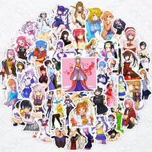 

50 PCS Cartoon Anime Sexy Beauty Sticker Phone Guitar Laptop Helmet Automobile Water Cup Stationery Decorate Sticker