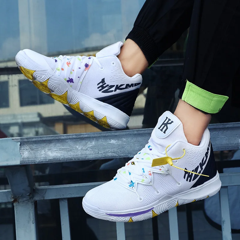 2019 Kyrie 5 мужские баскетбольные кроссовки с воздушной подушкой, баскетбольные кроссовки, Нескользящие высокие мужские кроссовки, дышащие