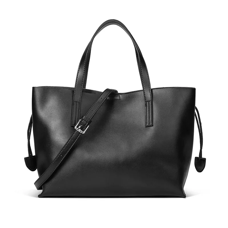 

Women's Genuine Leather Tote Bag Women Handbags Female Designer Large Capacity Leisure Shoulder Bags Fashion Ladies Purses
