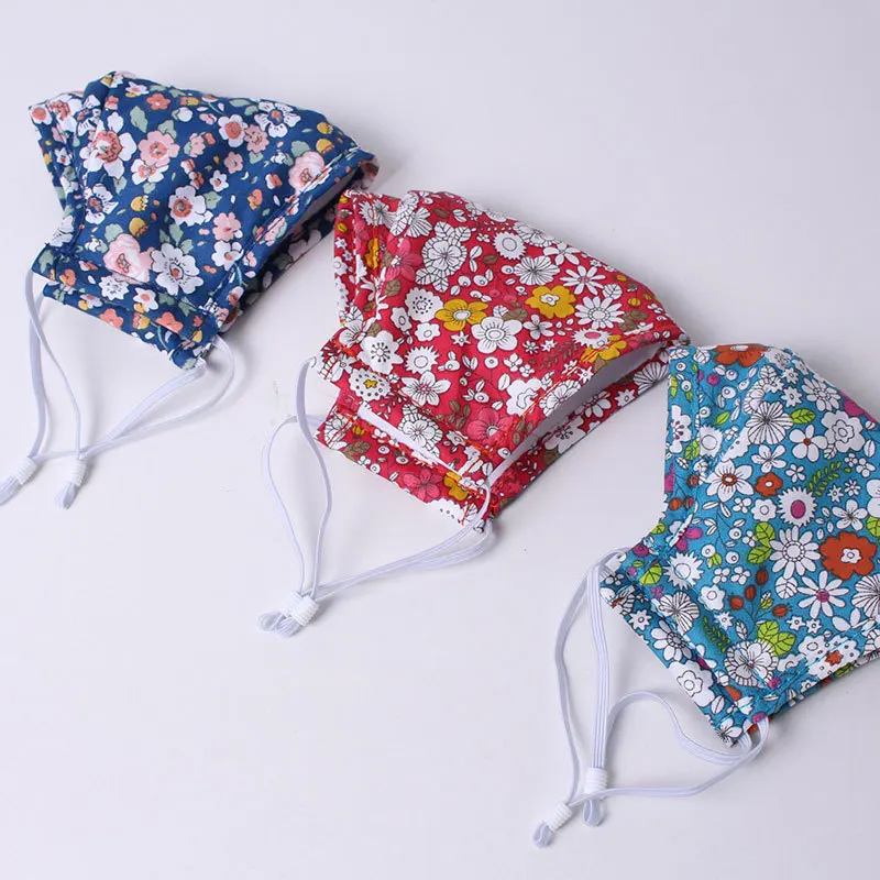 4pcs Washable Reusable Mouth Face Mask Anti PM2.5 Dust Mouth Mask With 8pcs Activated Carbon Filter Fabric Cotton Face