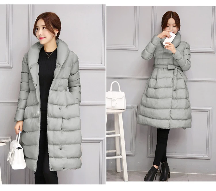 Модная женская парка, пальто фиолетового, серого, оранжевого размера плюс, верхняя одежда, куртка, Осень-зима, новая Корейская теплая одежда плюс размера LR598