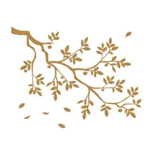 Съемная Наклейка на стену, Наклейки на стены, Наклейки на стены, золотые листья, наклейки на стену, для гостиной, спальни