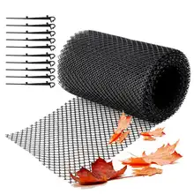 Black Gutter Guard Roof Balcony Mesh Anti Clogging Garden Gutter Filter Stops Blockage Leaf Splash Reduce Overflow Cleaning Tool