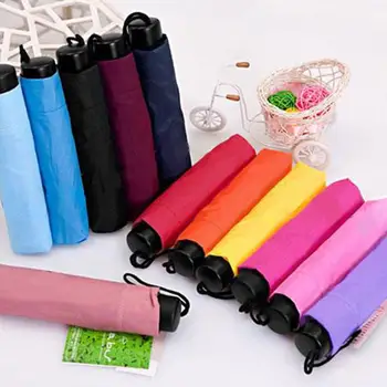 

New Portable Waterproof Mini Folding Umbrella Tri-folded Extension Umbrella