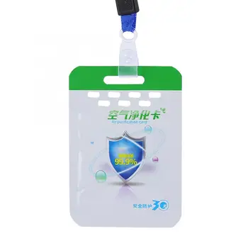 

Correction Air Cleaning Card Portable Natural Air Cleaning Card for Workplace School with Lanyard