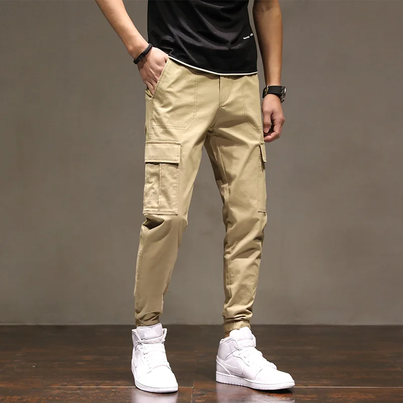 

Bib Overall Men's Spring Men's Trousers Trend Men Multi-pockets Harem Pants Loose-Fit National Trends Beam Leg Casual Pants MEN'