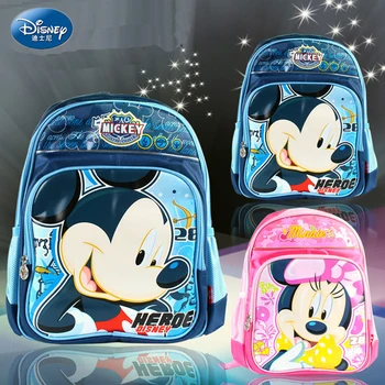 

Disney School Student Bag Children Decompression Protection Spine Backpack Mickey Minnie Children's Large-capacity Schoolbag