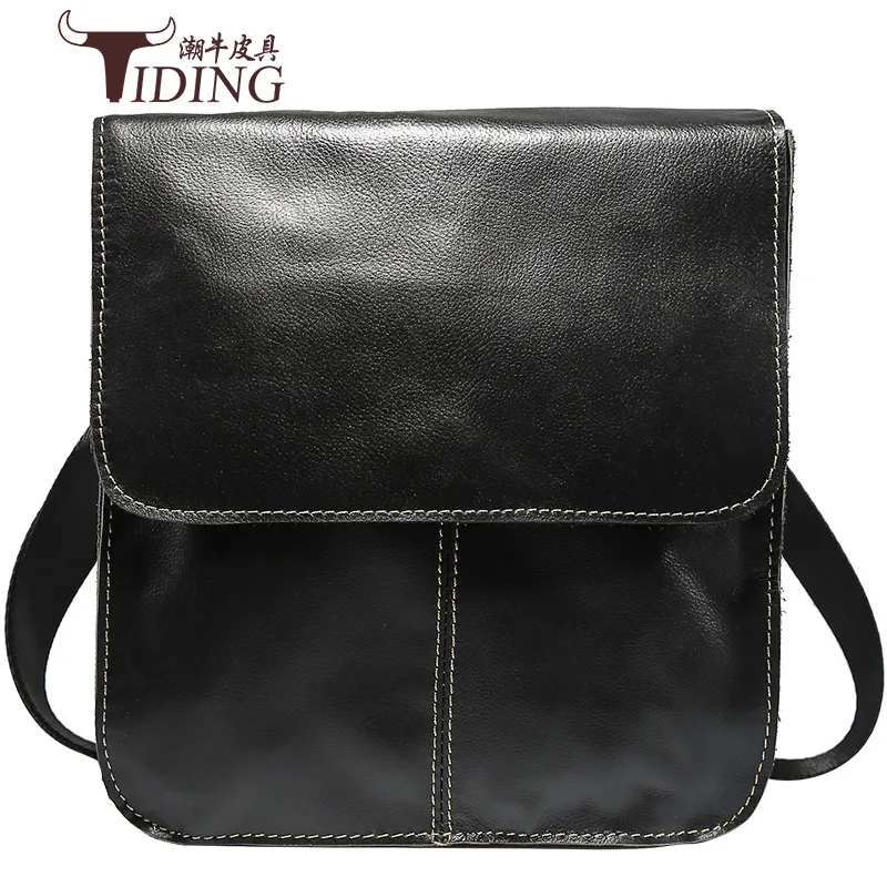 

Tiding New Style Full-grain Leather Casual MEN'S Single-shoulder Bag Large Capacity Oil Wax Light Leather Outdoor Shoulder Bag L