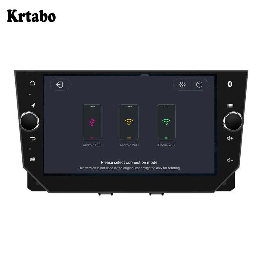Krtabo Android smart car navigation reversing image control screen one machine recorder support DVD For Seat Ibiza 2018-2019