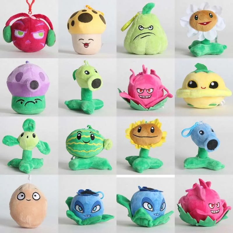 

1pcs 10-18cm Plants vs Zombies Plush Toy PVZ Plants Sunflower Pea shooter Soft Stuffed Toy Doll Keychain for Children Kids Gifts