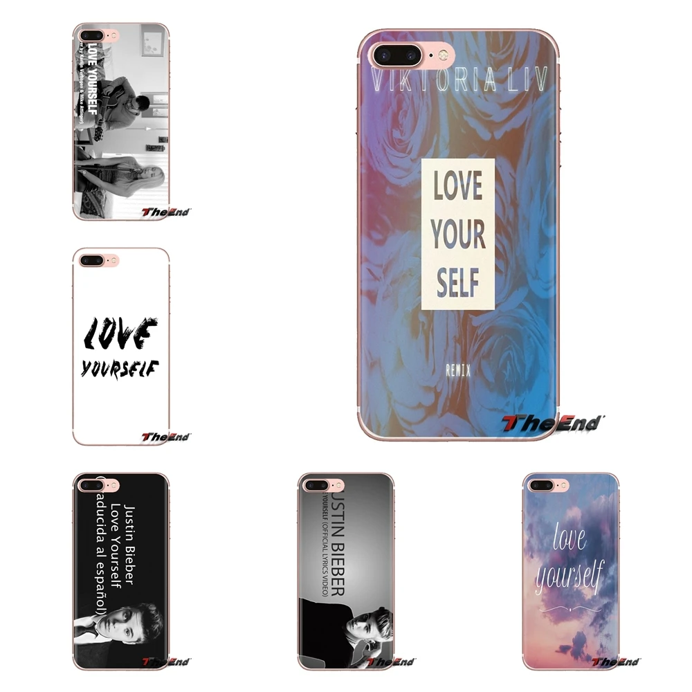 Чехол из ТПУ с рисунком Love Yourself для Huawei G7 G8 P7 P8 P9 P10 P20 P30 Lite Mini Pro P Smart Plus 2017 2018