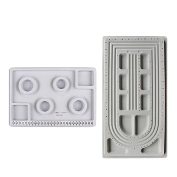 

Necklace Plate Bracelet Bracelet Plate DIY Jewelry Making Beaded Measuring Plate Beaded DIY Design Plate Scale Bead Chain Tool 2