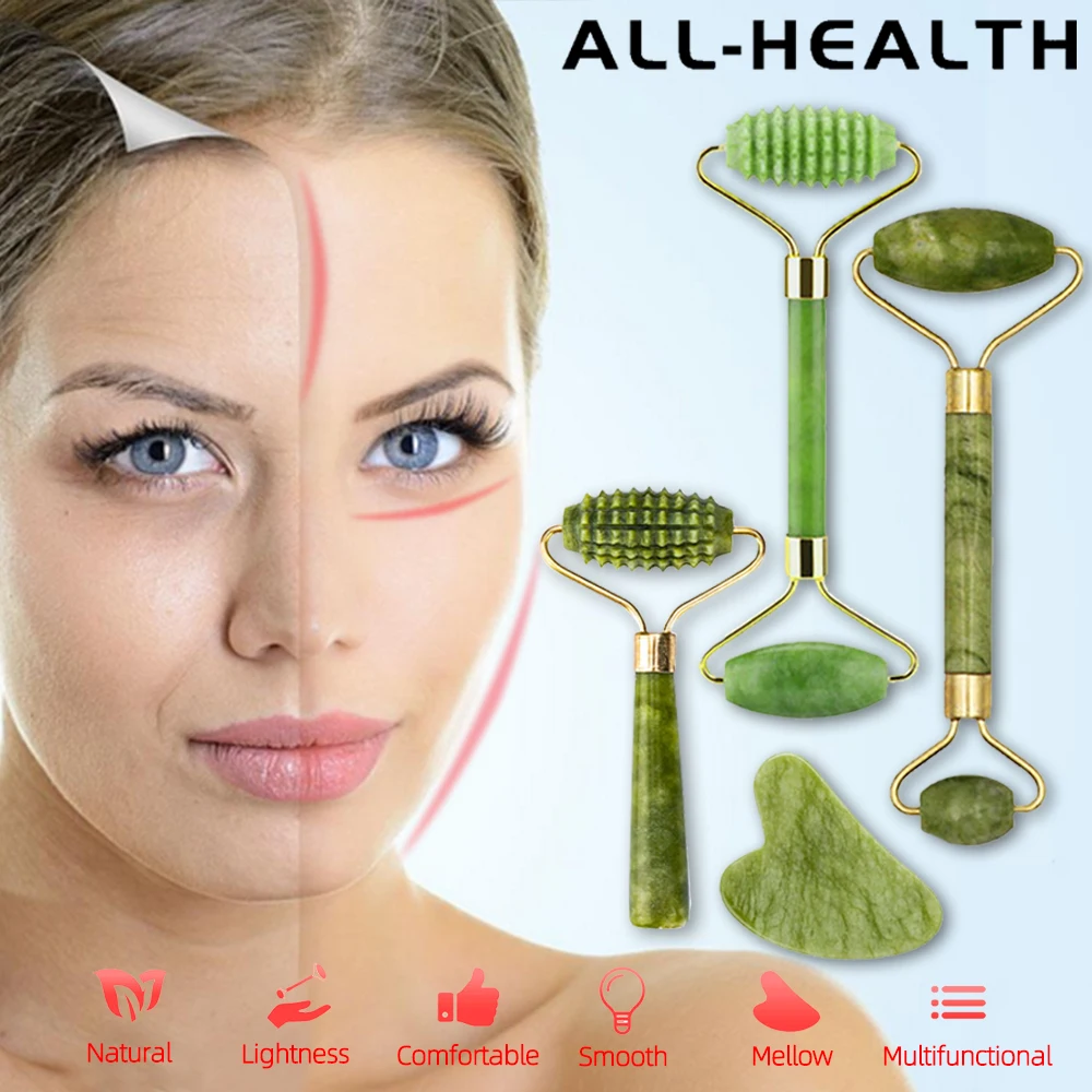 Natural Massager For Face Gouache Scraper For Face Massager Jade Roller Guasha Scraper For Face Microniddle Roller Face Gua Sha