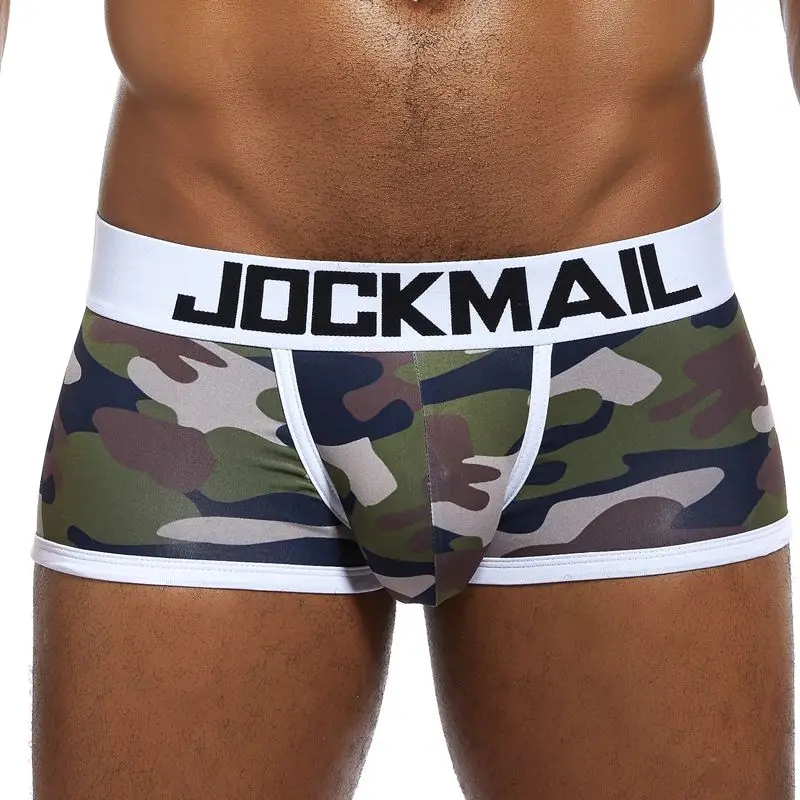 Трусы-боксеры JOCKMAIL мужские брендовые пикантные камуфляжные дышащие с шелковым