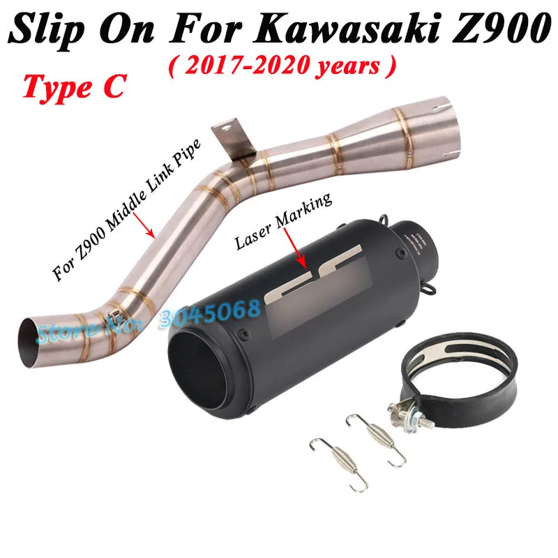 Слипоны для Kawasaki Z900 мотоцикл GP гоночный выхлопной Escape модифицированный мото среднего соединения Соединительная труба - Цвет: Type C