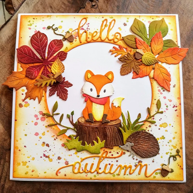 

Metal Cutting Dies Enjoy Fall Hello Autumn cut die for DIY Scrapbooking Crafts Decoration new 2019 Embossing Die Cuts