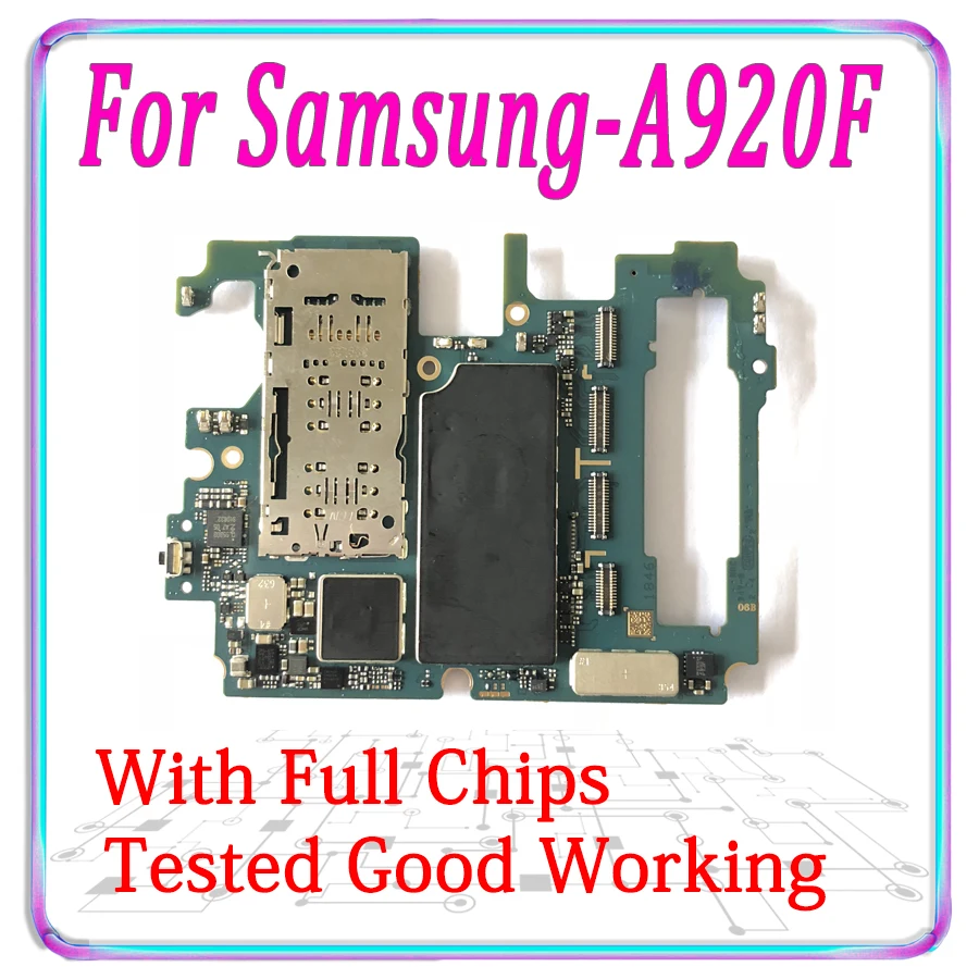 Полная функция для samsung galaxy A9 A920F A920FD материнская плата с Android оригинальная разблокированная материнская плата с полным чипом