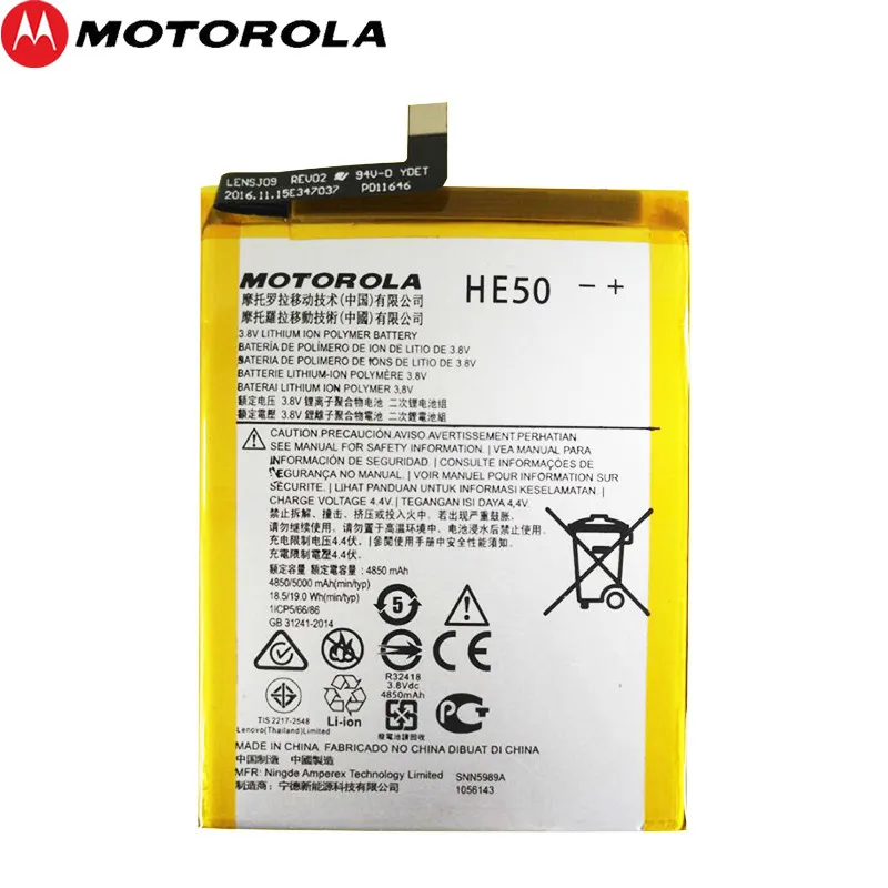 

Motorola 100% Original HE50 5000mAh For Motorola Moto E4 Plus XT1773 XT1775 E5 Plus Phone New battery