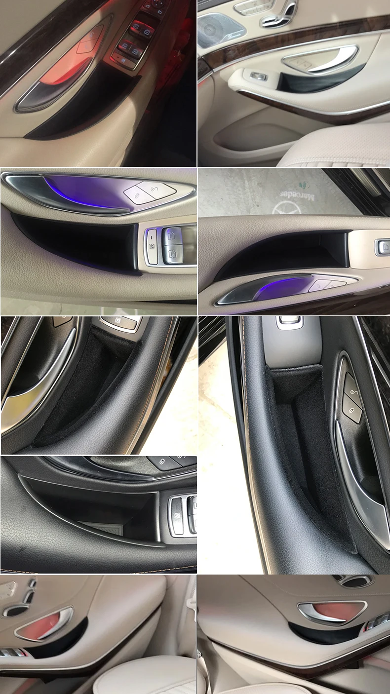 Lsrtw2017 Abs автомобильный Внутренний дверной ящик для хранения для Mercedes Benz S Class S320L S350 S400 S450