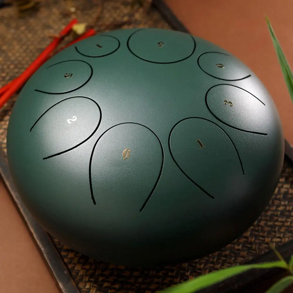 

10/12 Inch 8 Notes Steel Tongue Drum with Mallets Music Book Bag Percussion Instrument