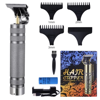 

Pro T-Outliner Skeleton Cordless Oil Head Trimmer Hair Clipper Machine Speed Motor usb Charge
