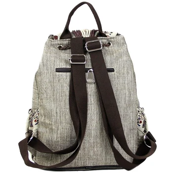 

Simple National Wind Bag Female New Tide Cotton and Linen Elephant Backpack