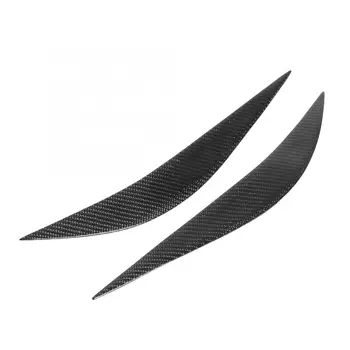 

1 Pair Car Real Carbon Fiber Headlight Eyebrow Eyelid Trim Strip for BMW M3 M4 F80 F82 2014 2015 2016 2017 2018 Car Accessories