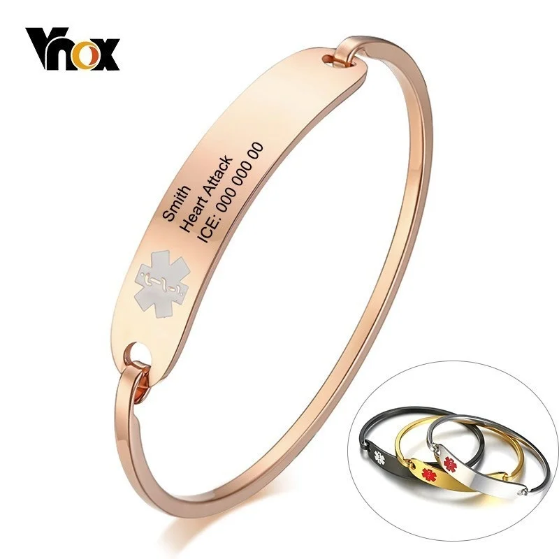 VnoxFreePersonalizedEngravingBangleforWomenMenAntiAllergy