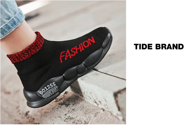 PINSEN 2020 Children Shoes Boys Sneakers Fashion Light Kids Sneakers Mesh Breathable Child Socks Shoes Boys Casual Shoes (14)