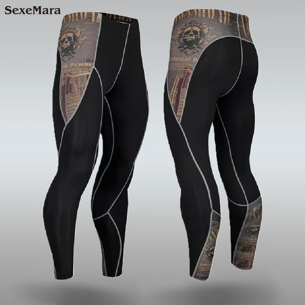 Only Trousers Новинка, компрессионный комплект, мужские кальсоны, спортивный костюм, Кроссфит, фитнес-костюмы, ММА Рашгард, беговые тренажерные залы, термобелье - Цвет: Only Trousers