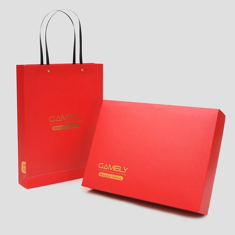 Yarn-dyed Jacquard Long-staple Cotton Stripes Towel Red Gift Box Hair Bath Three-piece Set Top Grade Business Gift Towel