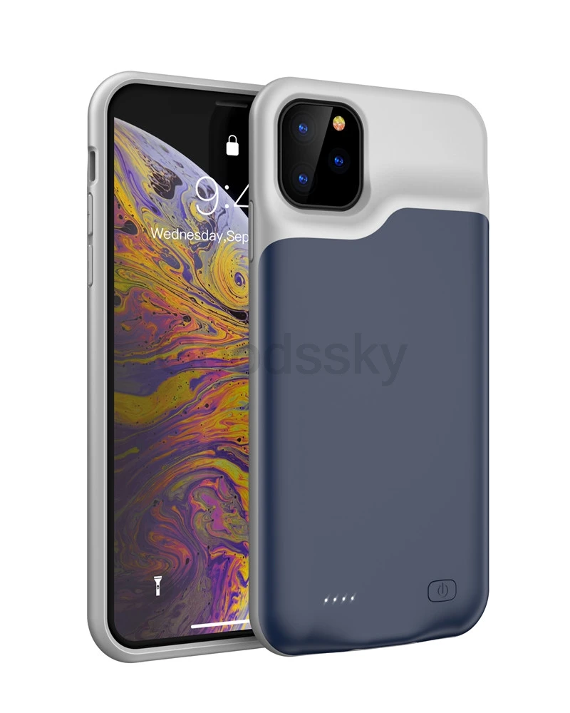 Тонкий Силиконовый противоударный чехол для зарядного устройства s для iPhone 11 Pro Max power Bank чехол для внешнего зарядного устройства чехол для iPhone 11