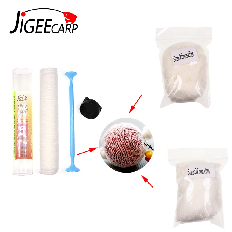 3 Rotoli Rete PVA Per Pesca Carpa 25mm X 5m - Mesh Solubile In Acqua Per Boilie E Esca - 2