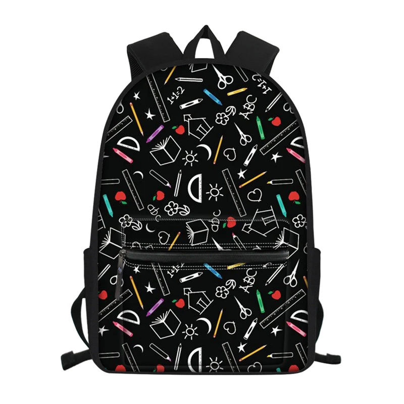 School bags for Teenage Girls Math Print Backpack Schoolbag Women Casual Daily Backpack Teen Student Bookbag