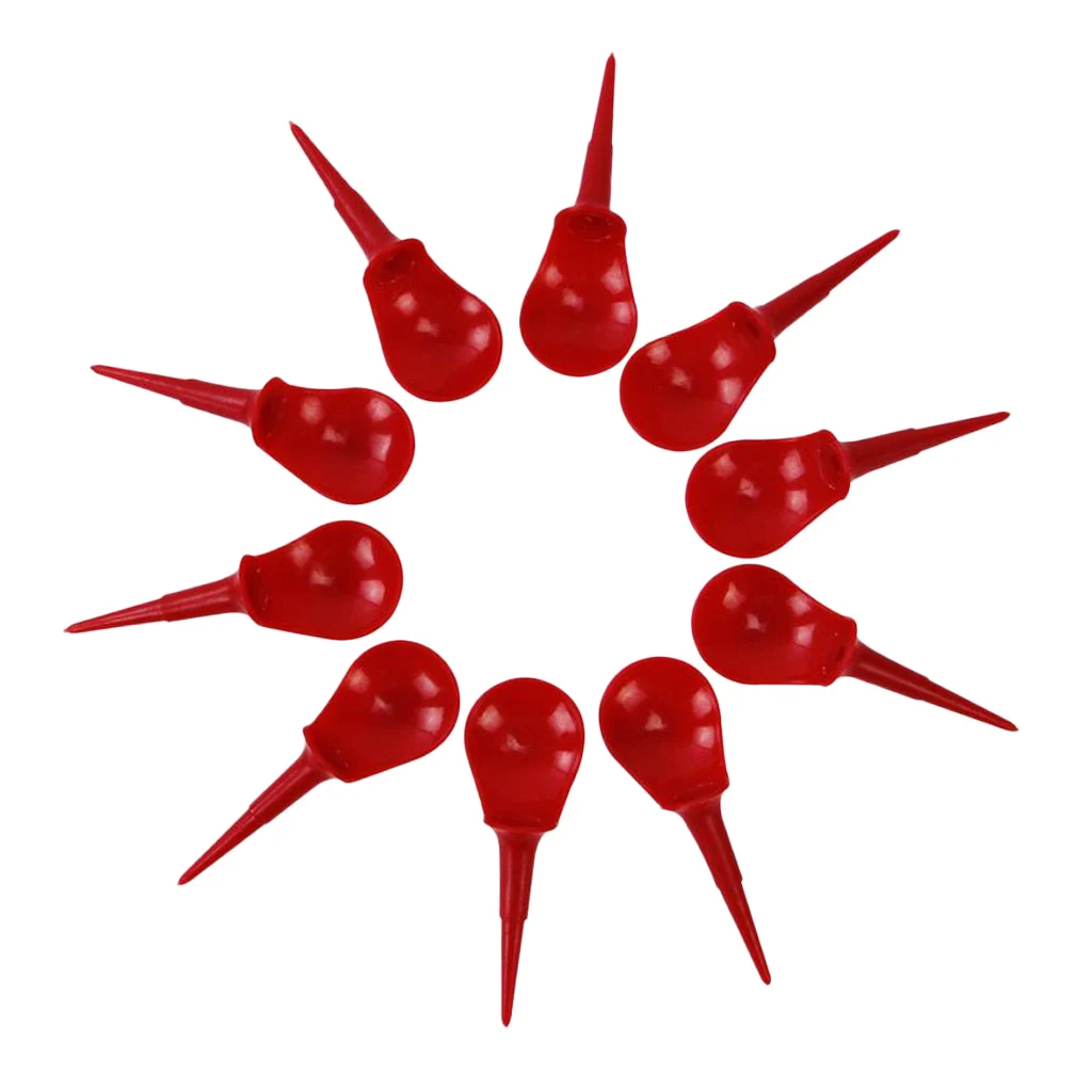 10 Pieces Plastic Novelty Anti-Slice Golf Tees Chair Tees Divot Tools Red